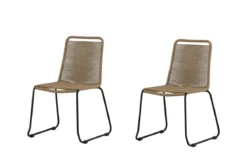 2er Set - Gartenstuhl Lina aus Metall/Polyester