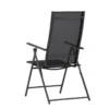 2er Set Gartenstuhl Miro - klappbarer Stuhl in Beige oder Schwarz aus Stahl und Textilene