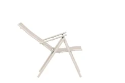 2er Set Gartenstuhl Miro - klappbarer Stuhl in Beige oder Schwarz aus Stahl und Textilene