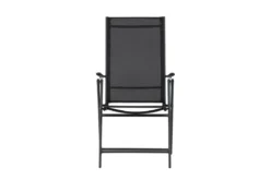 2er Set Gartenstuhl Miro - klappbarer Stuhl in Beige oder Schwarz aus Stahl und Textilene