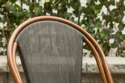 2er Set Gartenstuhl Niva - ein braun-schwarzer Stuhl aus Aluminium