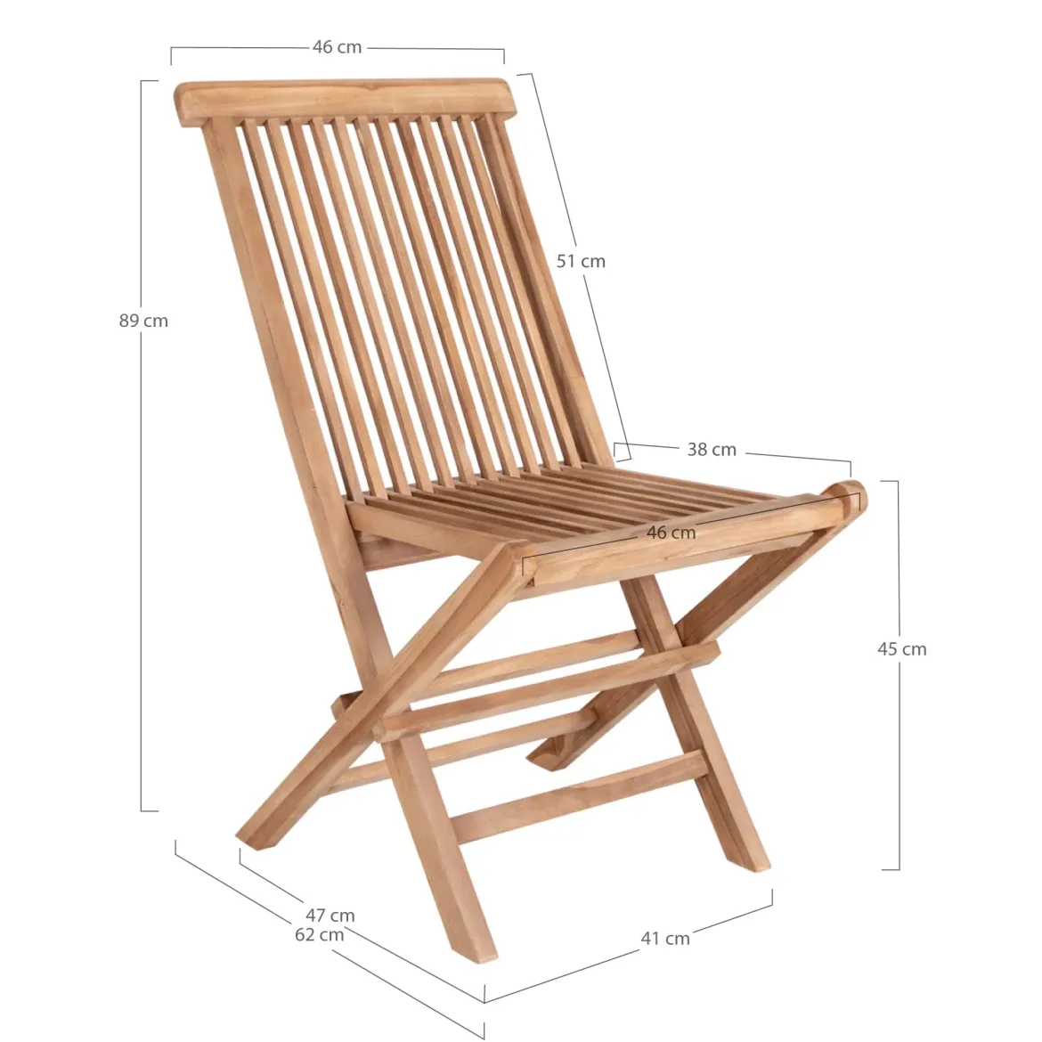 2er Set - Gartenstuhl Voler aus Teakholz