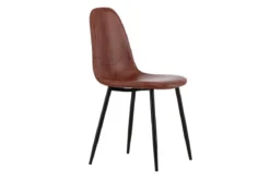2er Set - Stuhl Andrew mit einer Sitzfläche aus braunem PU