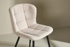 2er Set - Stuhl Angelica edle Kombination aus Beige und Schwarz
