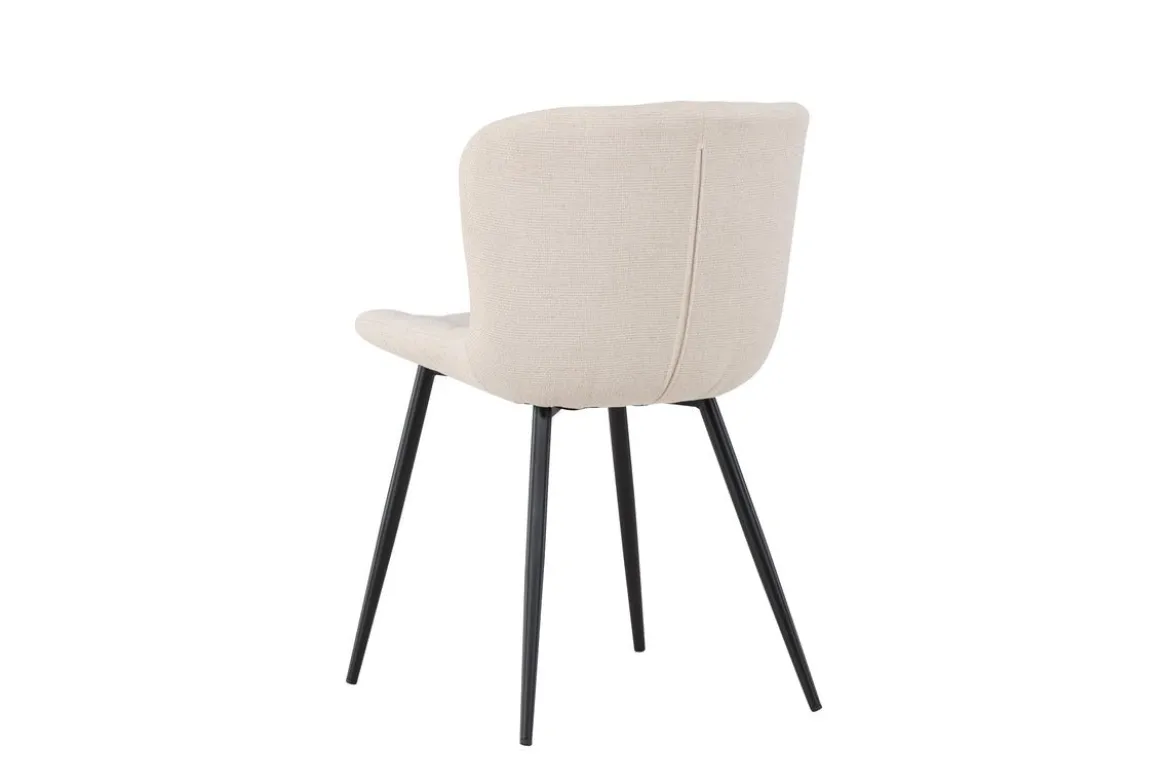 2er Set - Stuhl Angelica edle Kombination aus Beige und Schwarz