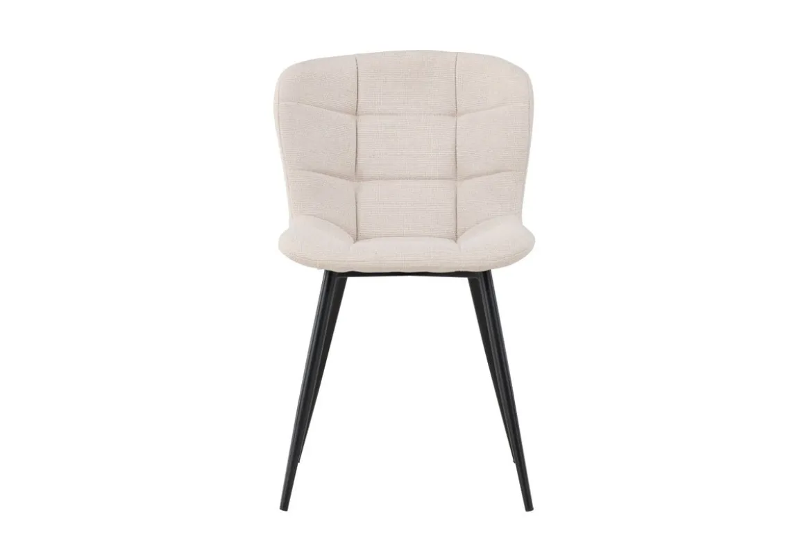 2er Set - Stuhl Angelica edle Kombination aus Beige und Schwarz