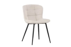 2er Set - Stuhl Angelica edle Kombination aus Beige und Schwarz