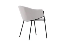 2er Set - Stuhl Calyra mit hellgrauem Samtstoff