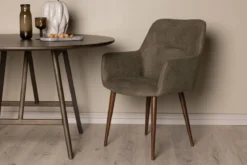2er Set - Stuhl Future mit Beinen in modernem Walnussbraun