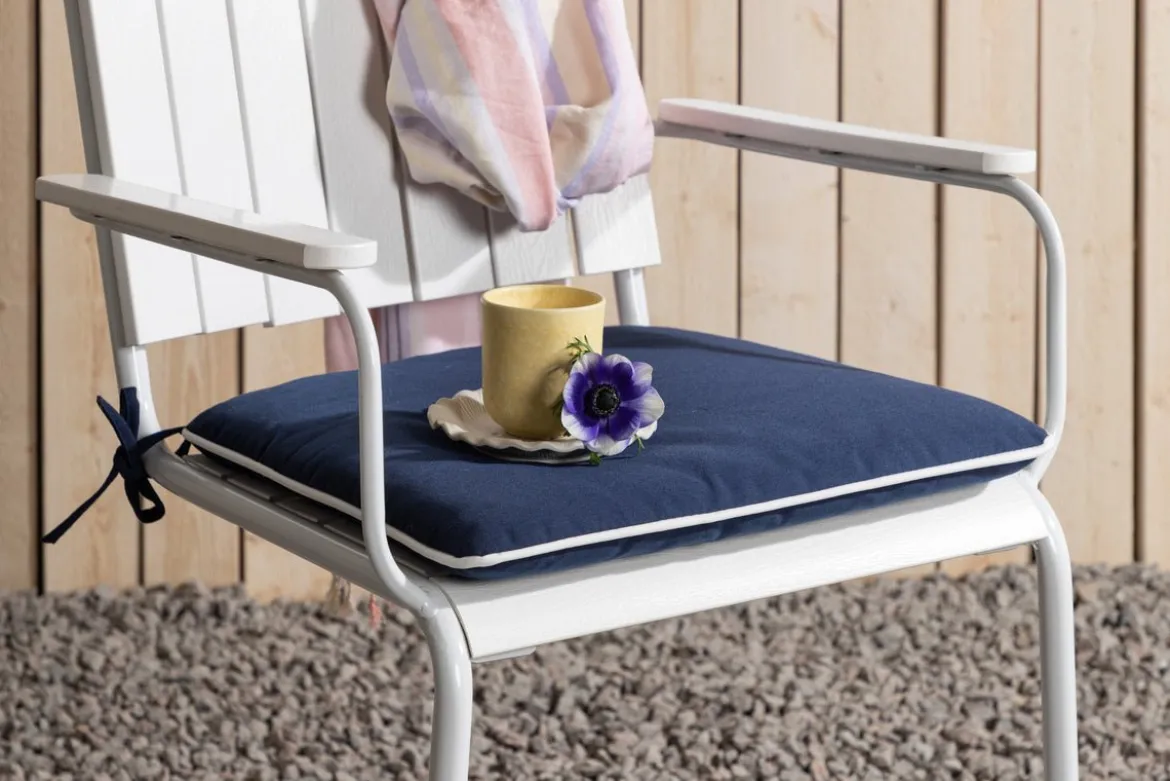 6er Set - Stuhlkissen Cushio aus Polyester in Blau
