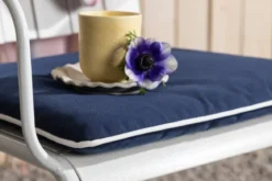 6er Set - Stuhlkissen Cushio aus Polyester in Blau