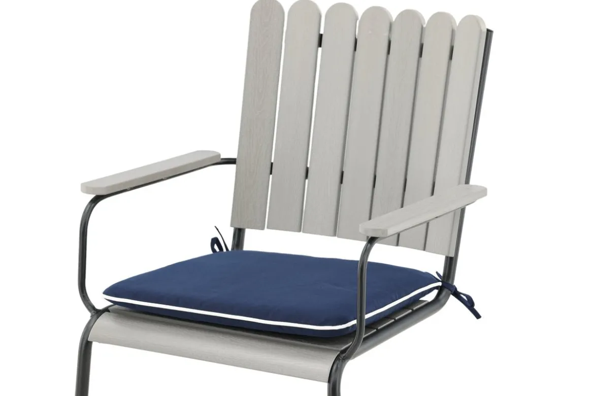 6er Set - Stuhlkissen Cushio aus Polyester in Blau