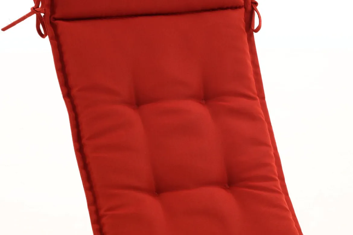 6er Set - Stuhlkissen Philly aus Polyester in Grau, Rot