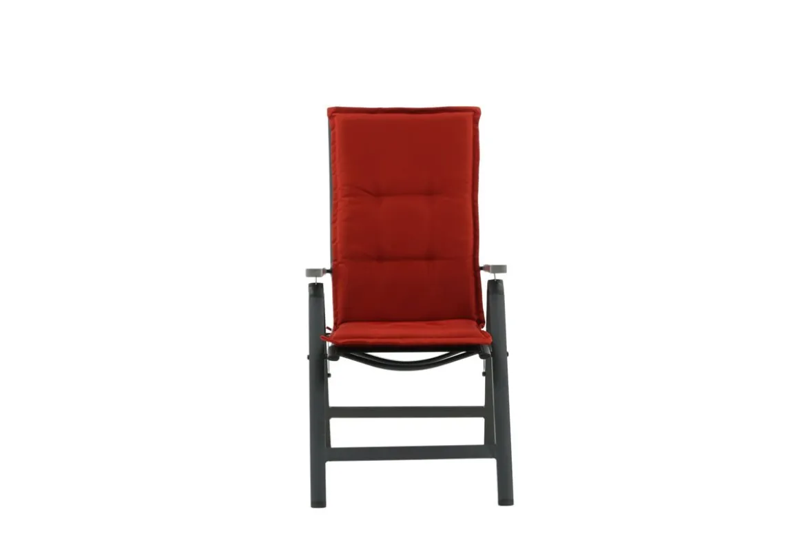 6er Set - Stuhlkissen Philly aus Polyester in Grau, Rot