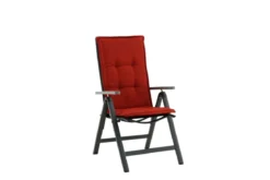 6er Set - Stuhlkissen Philly aus Polyester in Grau, Rot