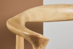 2er Set - Stuhl Leli aus Gummibaumholz und Seilgeflecht