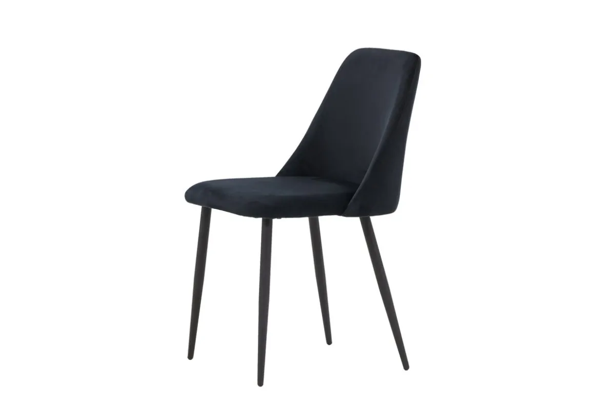 2er Set - Stuhl Liora aus weichem Polyestersamt