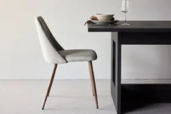 2er Set - Stuhl Liora aus weichem Polyestersamt