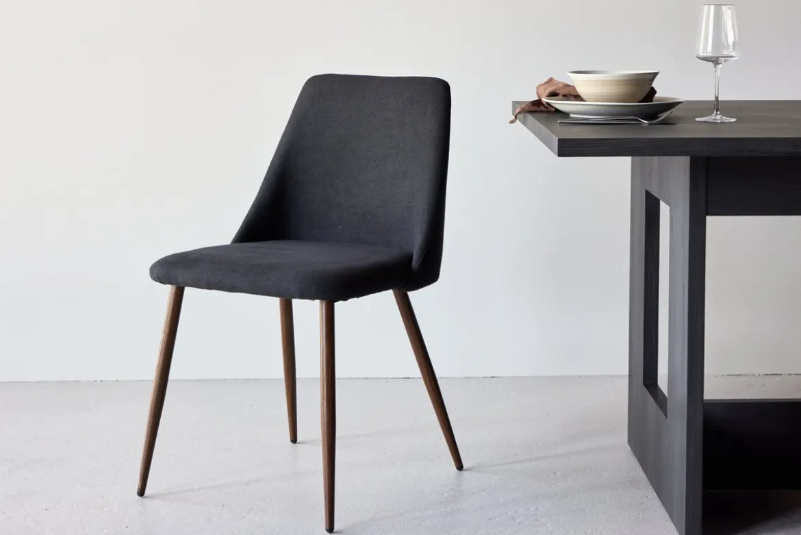 2er Set - Stuhl Liora aus weichem Polyestersamt