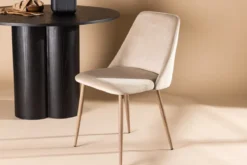 2er Set - Stuhl Liora aus weichem Polyestersamt