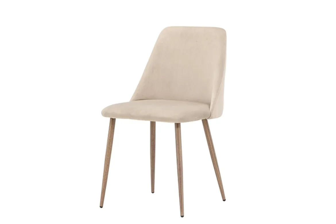 2er Set - Stuhl Liora aus weichem Polyestersamt