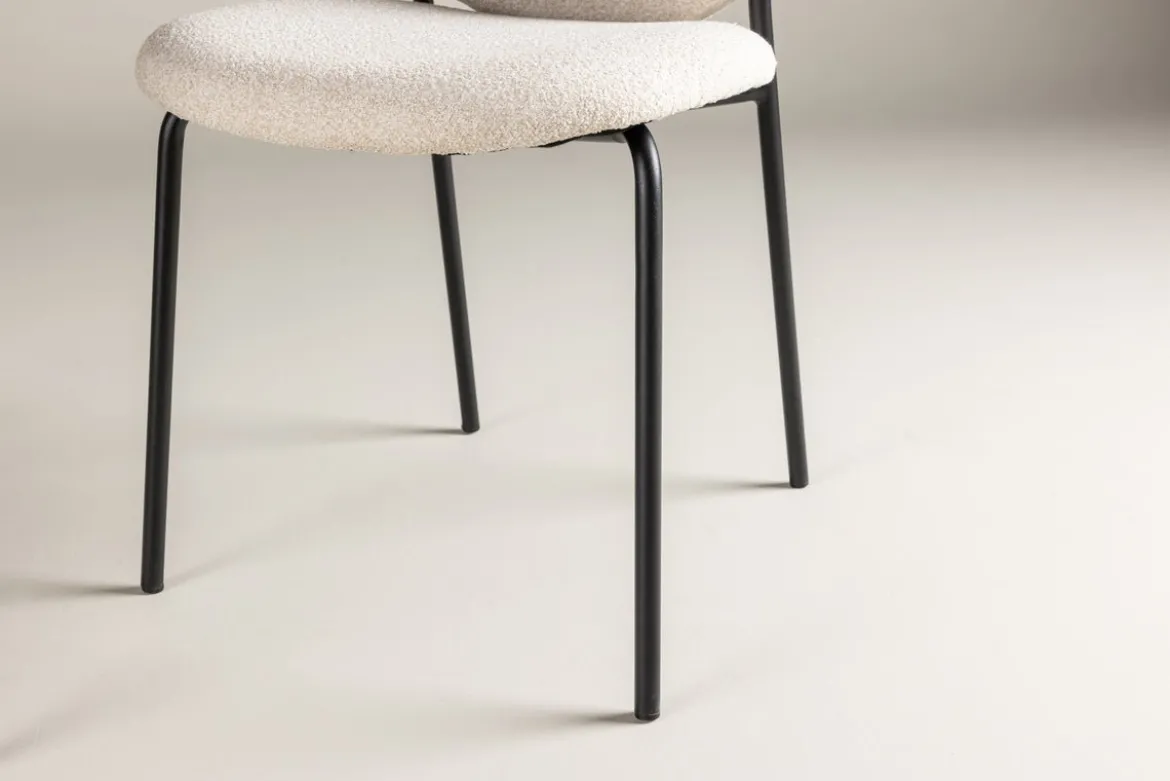 2er Set - Stuhl Opal mit beigen Leinenbezug