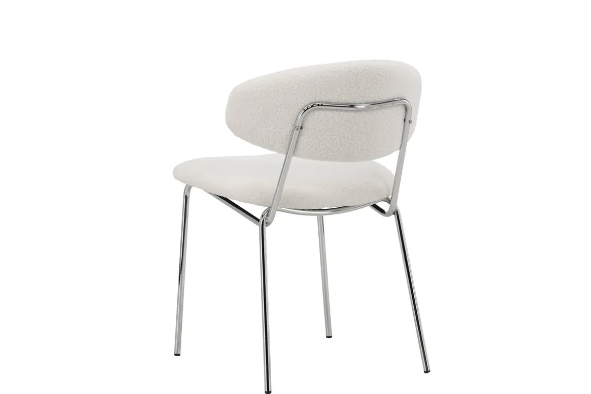 2er Set - Stuhl Seville mit Bouclé-Bezug für Wärme und Struktur