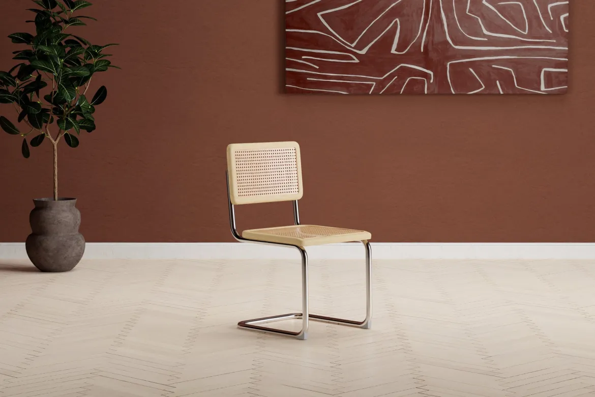 2er Set - Stuhl Taleno aus naturfarbenem Rattan