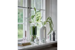 2er Set Vase Kima - Grün, aus Steingut
