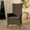 2er Set - Venezia Gartenstuhl in Rattanoptik in Schwarz, Weiß oder Naturoptik