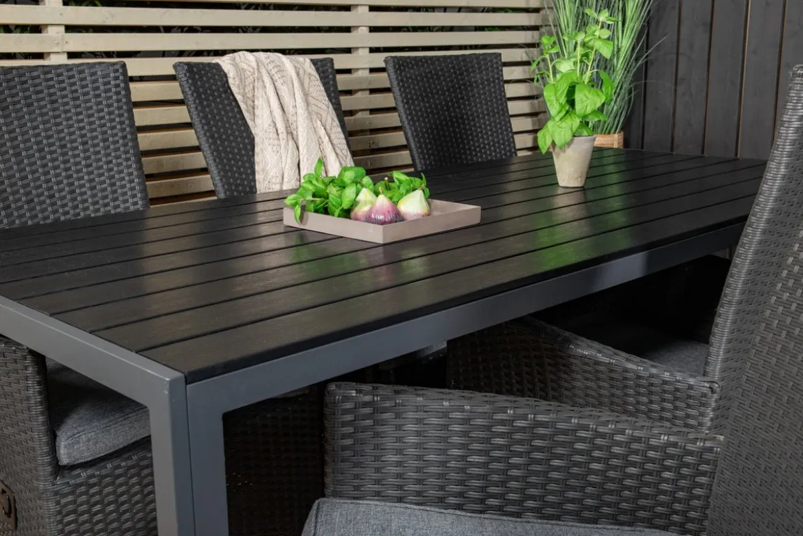 2er Set - Venezia Gartenstuhl in Rattanoptik in Schwarz, Weiß oder Naturoptik