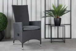 2er Set - Venezia Gartenstuhl in Rattanoptik in Schwarz, Weiß oder Naturoptik