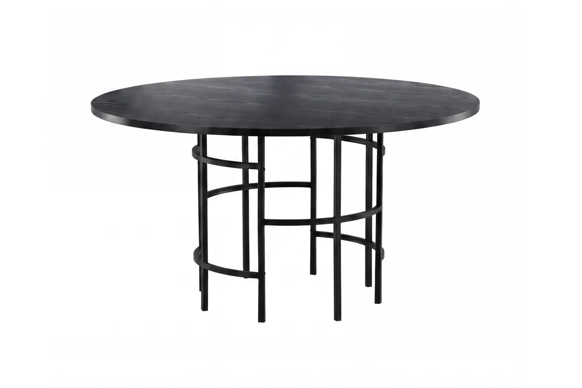 Esstisch Amaya - rundes Design im Industrial-Look