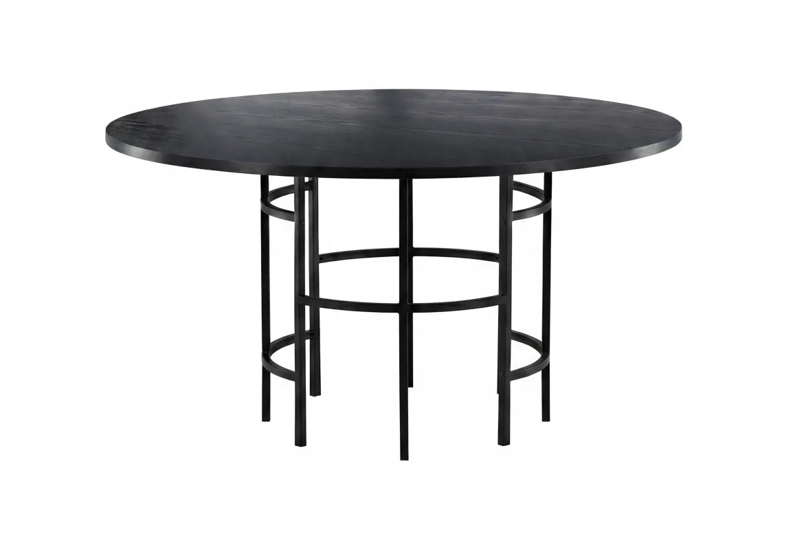 Esstisch Amaya - rundes Design im Industrial-Look