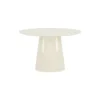 Esstisch Ariana - rund in Beige mit Hochglanzlack
