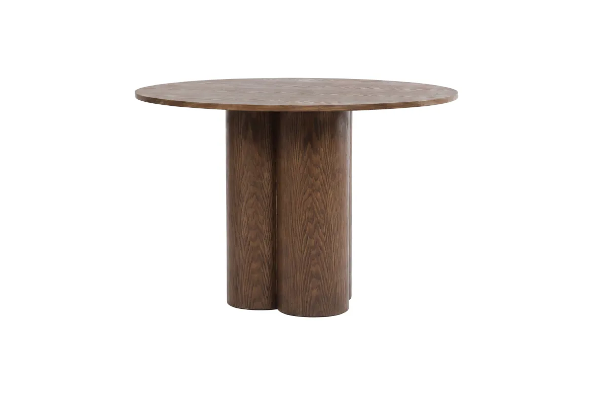 Esstisch Cavella - rundes Design in Holzoptik