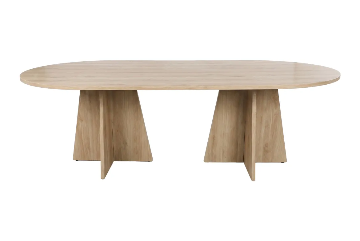 Esstisch Cazaro - ovales Design in Holzoptik