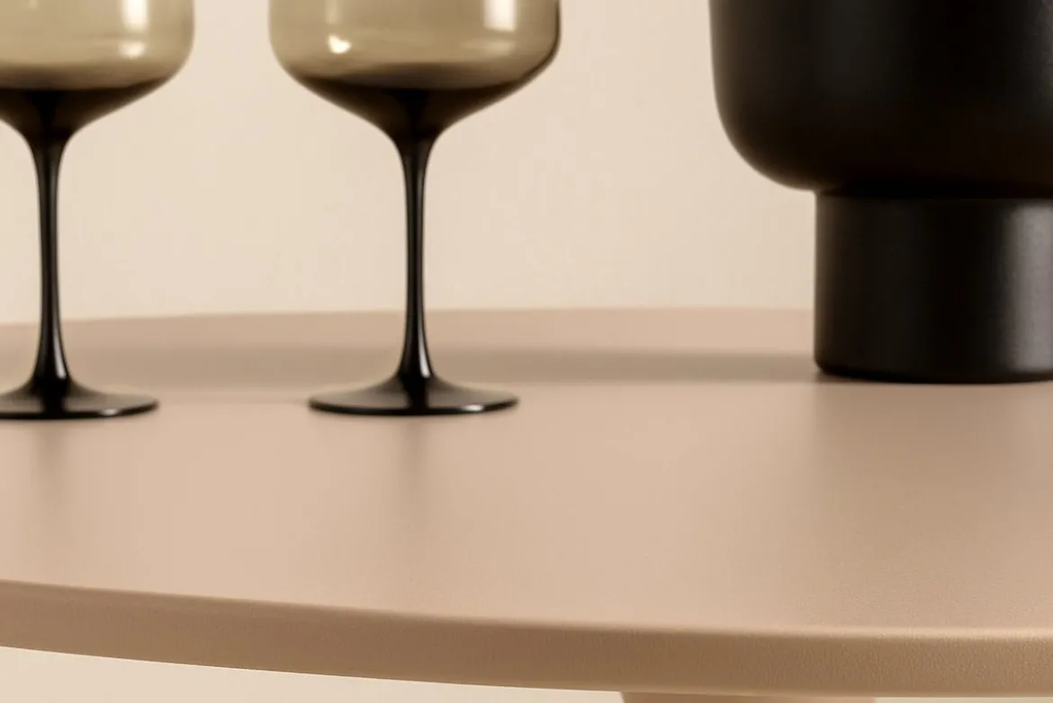 Esstisch Glade – Runder Esstisch in Beige (Ø 100 cm)