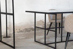 Esstisch Life - rechteckiger Esstisch in Schwarz aus Stahl und Glas