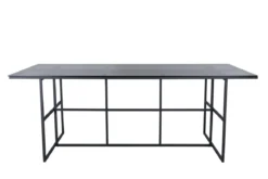 Esstisch Life - rechteckiger Esstisch in Schwarz aus Stahl und Glas