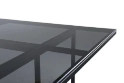 Esstisch Life - rechteckiger Esstisch in Schwarz aus Stahl und Glas