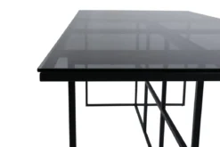 Esstisch Life - rechteckiger Esstisch in Schwarz aus Stahl und Glas