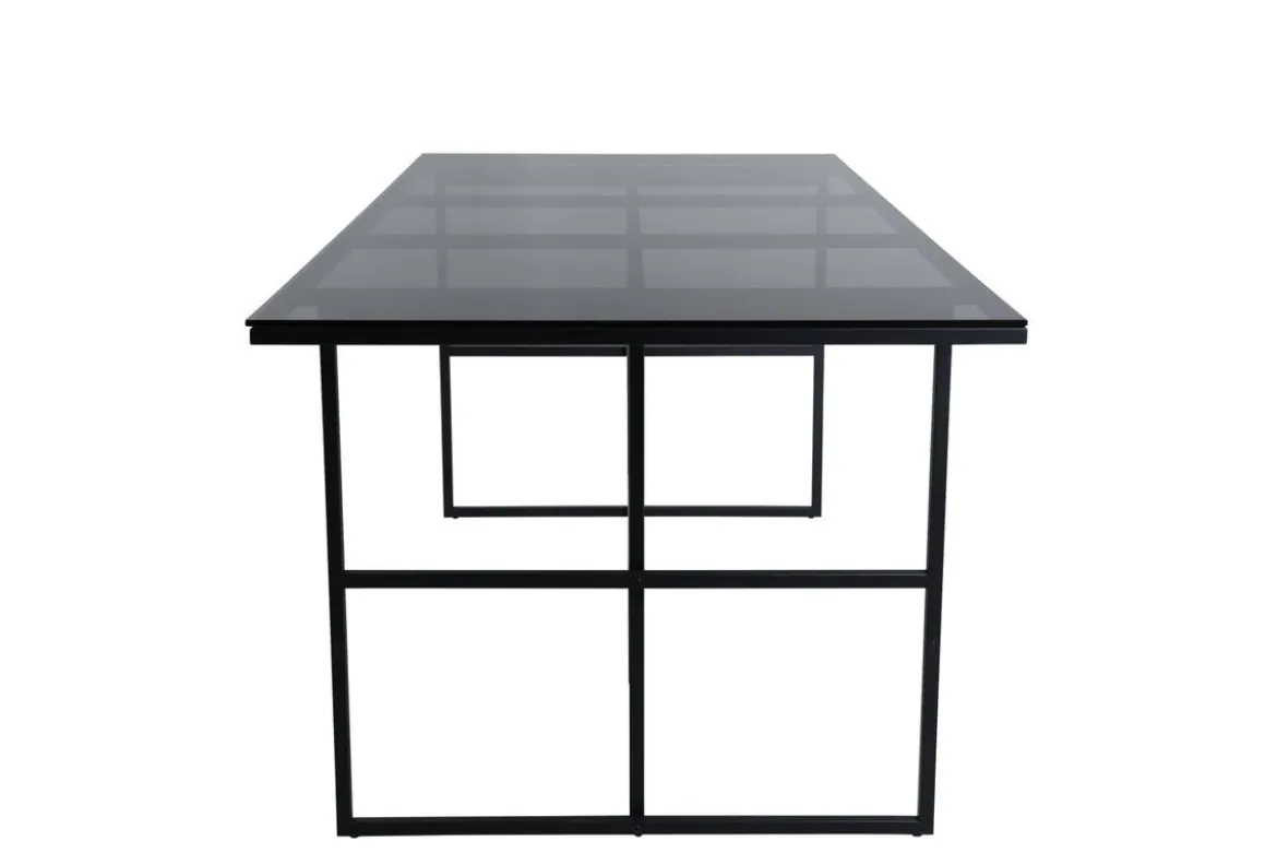 Esstisch Life - rechteckiger Esstisch in Schwarz aus Stahl und Glas