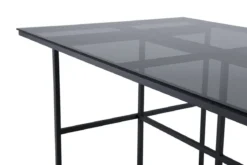 Esstisch Life - rechteckiger Esstisch in Schwarz aus Stahl und Glas