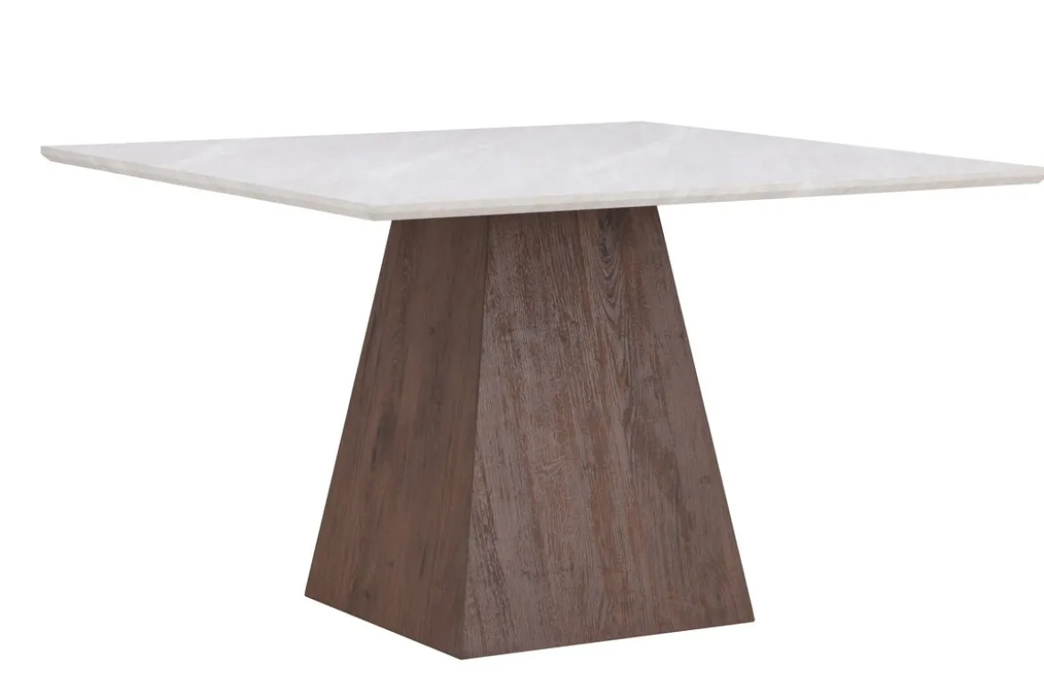 Esstisch Lior 120×120 cm in Hellgrau mit MDF-Gestell