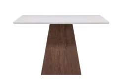 Esstisch Lior 120×120 cm in Hellgrau mit MDF-Gestell