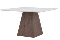 Esstisch Lior 120×120 cm in Hellgrau mit MDF-Gestell