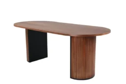 Esstisch Moani - mit robusten Gestell im gerippten Design