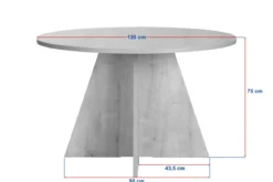 Esstisch Selara - mit 25mm dicker Tischplatte im Durchmesser Ø 120cm