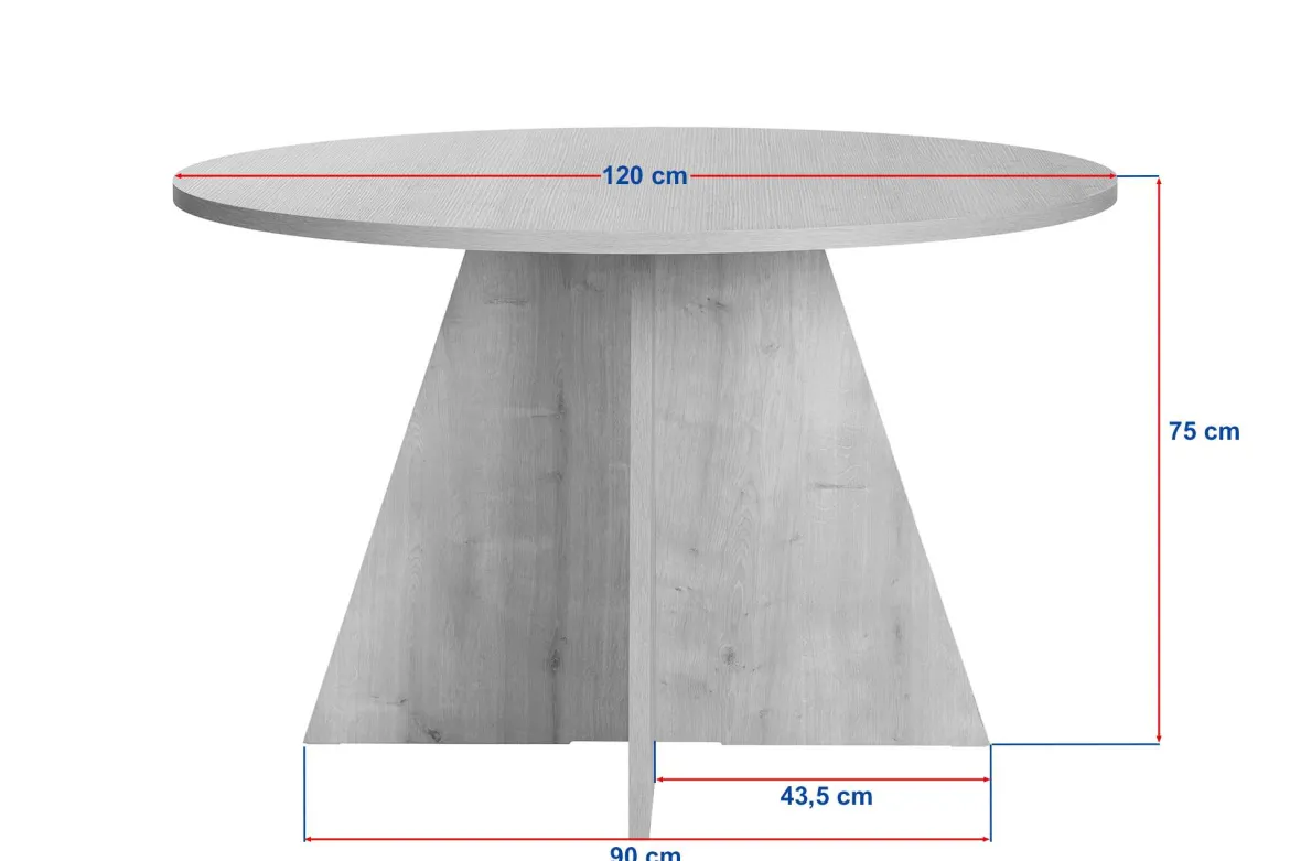 Esstisch Selara - mit 25mm dicker Tischplatte im Durchmesser Ø 120cm